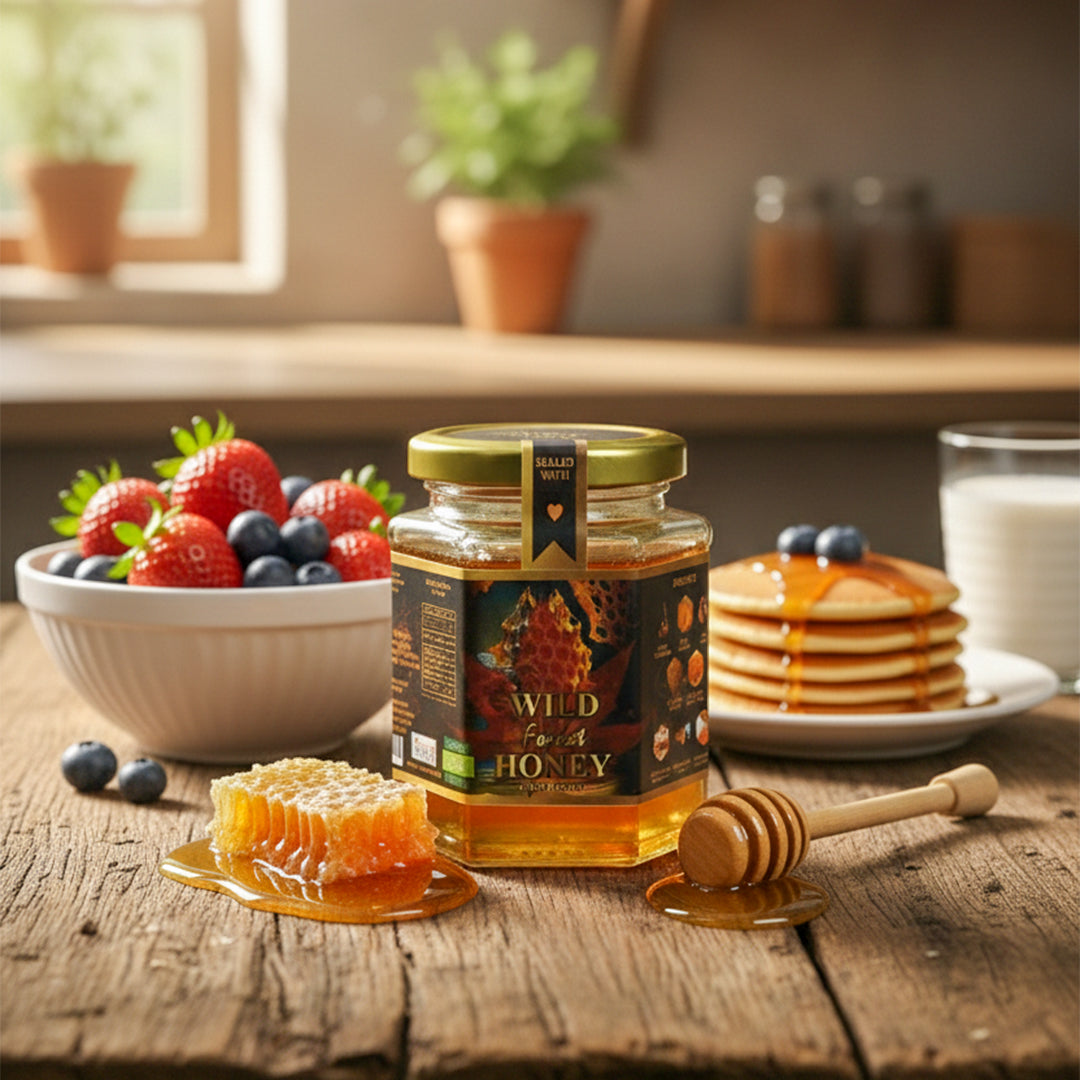 Kashmir Organic Wild Forest Honey - 100% Raw & Unprocessed | 350g