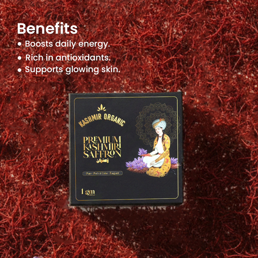 Kashmir Organic Premium Saffron (Kesar) | 1g |  100% Pure and Original