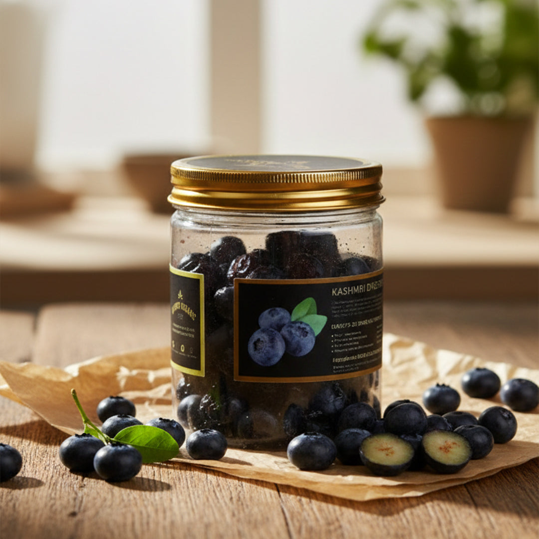 Kashmir Organic Dried Blueberries | 100% Natural & Antioxidant Rich | 200g