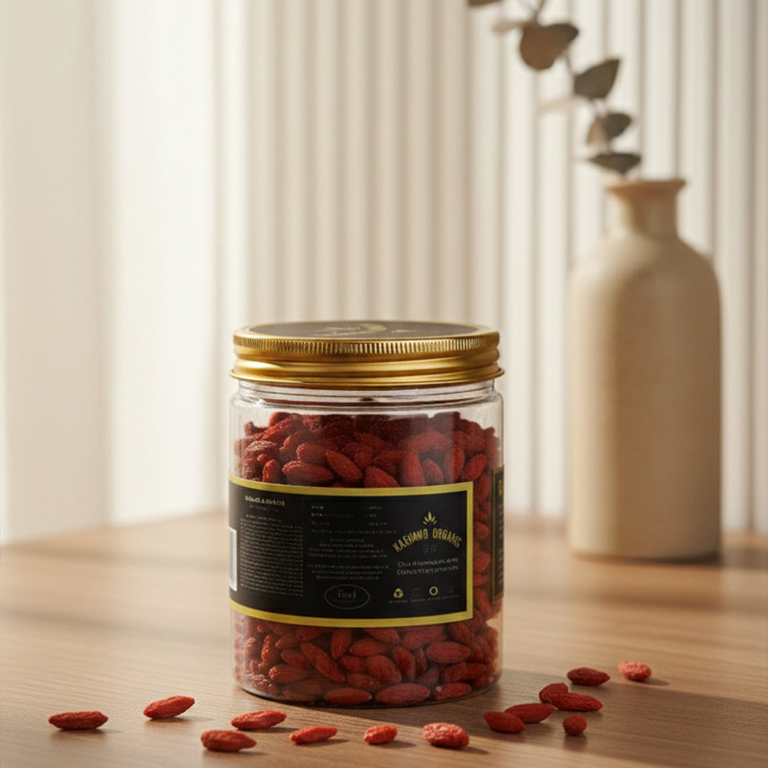 Premium Kashmir Organic Goji Berries | Sun-Dried Himalayan Superfood | 200gm