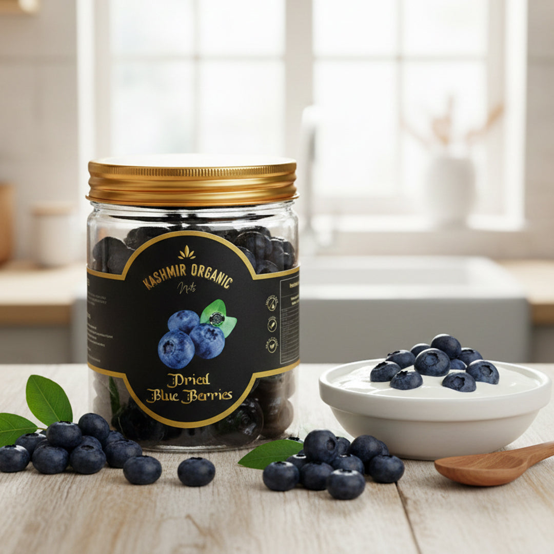 Kashmir Organic Dried Blueberries | 100% Natural & Antioxidant Rich | 200g