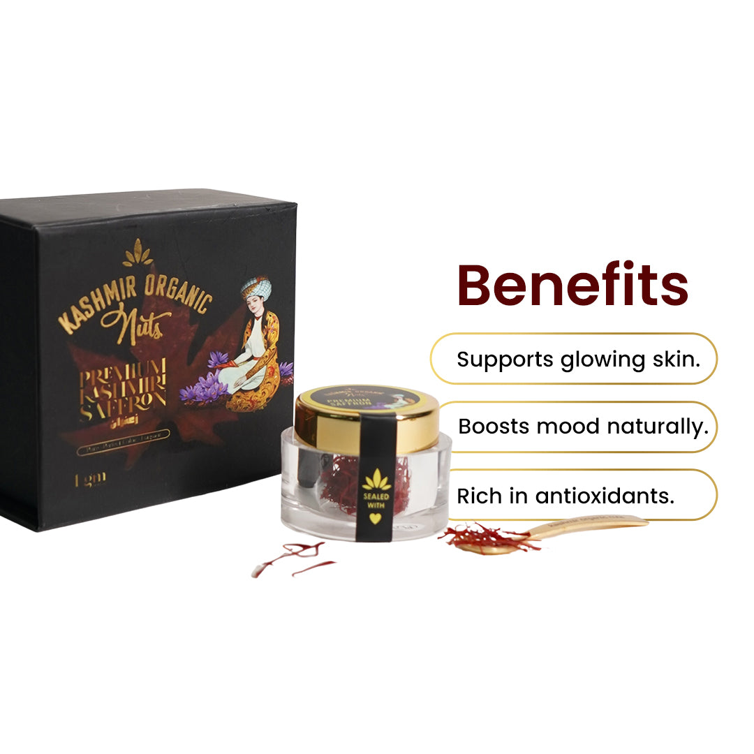 Kashmir Organic Premium Saffron (Kesar) | 1g |  100% Pure and Original